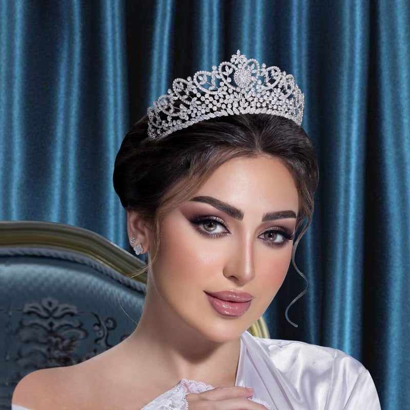 Jorsnovs Wedding Crowns for Bride Cubic Zirconia Tiaras Bridal Diamond Headpieces Corona De Novia Quinceanera Zircon Headband - Image 3